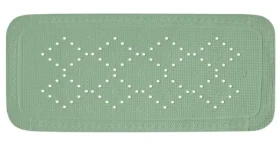 Spirella ALASKA bazalkovo zelená / Protišmyková podložka do vane / PVC / 91 x 36 cm