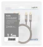LogiLink Audio kábel 2x RCA - 2x RCA čierny / Audio kábel / 1,5 m (CA1203)