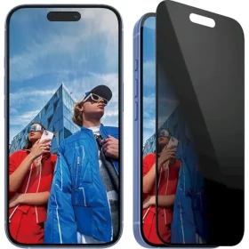 PanzerGlass Tvrdené sklo UWF Privacy s aplikátorom pre Apple iPhone 16/15 čierna (P2861)
