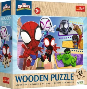 Trefl - Puzzle - Drevené puzzle Spidey a jeho úžasní priatelia