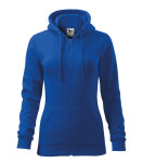 Trendy mikina na zips ženy kráľovská modrá 2XL