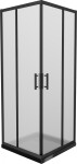 MEXEN/S - Rio sprchovací kút štvorec 80x80, dekor, čierna + čierna vanička so sifónom 860-080-080-70-30-4070B
