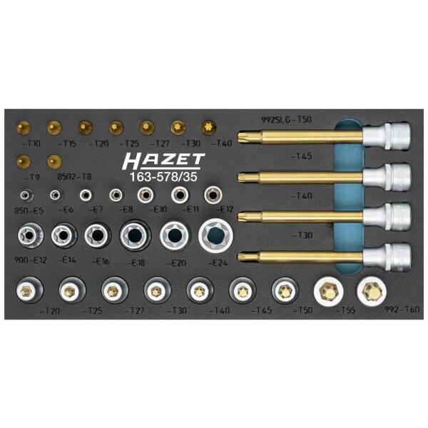 Hazet 163-587/35 163-587/35 vonkajší torx® profil sada nástavcov pre nástrčný kľúč 1/4 (6,3 mm); 163-587/35