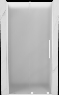 MEXEN/S - Velár posuvné sprchové dvere 120, dekor, biela 871-120-000-31-20