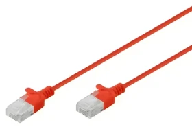 Digitus CAT 6 U-UTP Slim 5m červená / Patch kábel / U-UTP / 250 MHz / LSZH (DK-1618-050S-R)