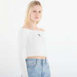 Tričko adidas Essentials Rib Off Shoulder Long-Sleeve Top T-Shirt White L