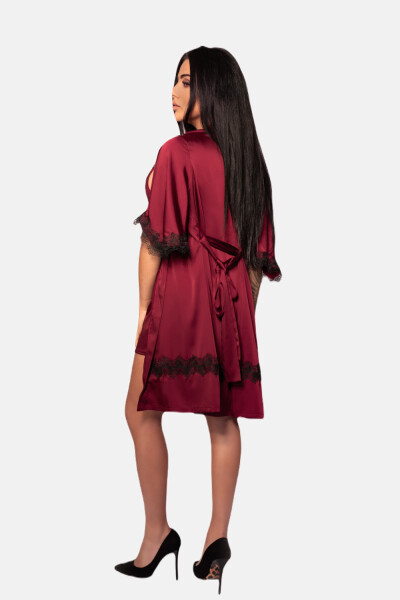 Dámsky župan LivCo Corsetti Fashion Housecoat Claret