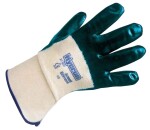 Unikátny nitrilové rukavice Ansell Hycron® - vrstvená dlaň, bezpečnostná manžeta, dĺžka 250 mm Farba: Biela;Zelená, Veľkosť rukavíc: 9, 1 ks