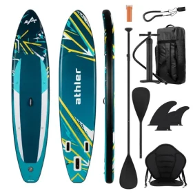 Athler Nafukovací Paddleboard SUP Zander 350cm zelená / príslušenstvo / Max. nosnosť 180kg (5900415031222)