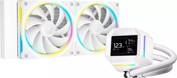 Deepcool LM240 WH Procesor Sada do chłodzenia cieczą 12 cm Biely 1 ks