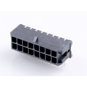 Molex vstavaná pinová lišta (štandardná) Počet pólov 16 Raster (rozteč): 3.00 mm 430451608 1 ks Tape on Full reel; 430451608