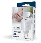 Gembird TA-UC-1A12-01 biela / Sieťová nabíjačka / 1x USB-A 2.4 A / 12 W (TA-UC-1A12-01)