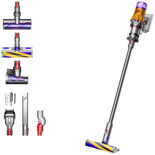Dyson V12 Detect Slim Absolute Nickel Satin akumulátorový vysávač 230 V 545 W motorové sacie kefky; 448884-01
