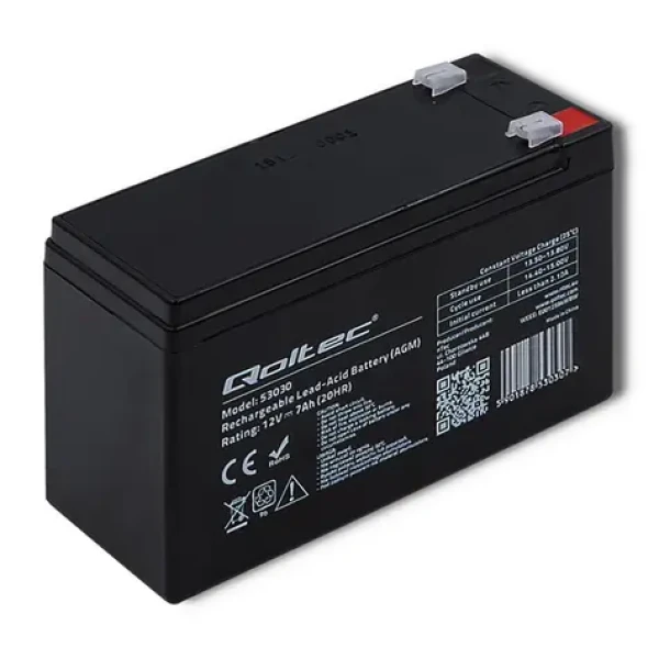 Qoltec batéria AGM 7Ah 12V / max.105A (53030)
