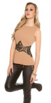 Elegant Koucla top with lace transparent