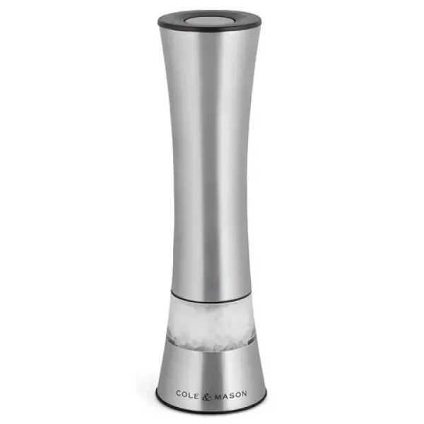 ColeMason Burford Classic nerez / Mlynček na korenie / elektrický / výška 18 cm (H312010)