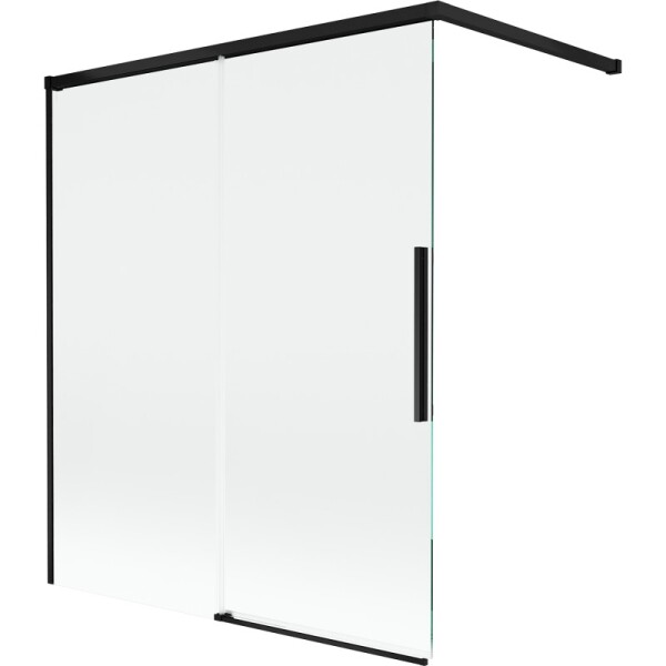MEXEN/S - Rox vaňová zástena 2-krídlová posuvná 140 x 150, transparent, čierna 8C9-140-003-70-00