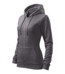 Trendy mikina na zips Dámska oceľovo šedá 2XL