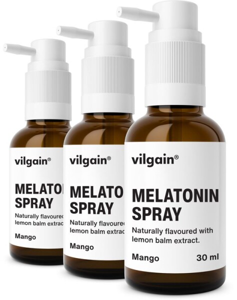 Vilgain Melatonín v spreji – 3× mango 30 ml