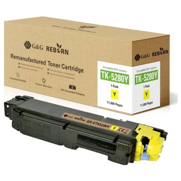 G&G Reborn remanufactured toner náhradný Kyocera TK-5280 žltá 11000 Seiten kompatibilná toner; 21299