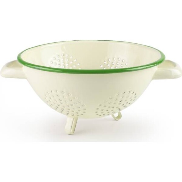 Smaltovaný cedník 22 cm so zeleným okrajom - Ibili - Ibili