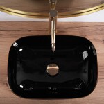 REA - Umývadlo na dosku Belinda BLACK GOLD BRUSH REA-U8780