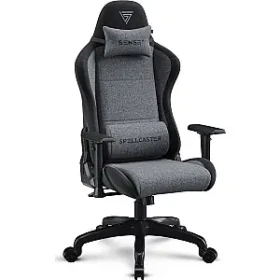 SENSE7 Spellcaster FUKU čierno-šedá / Herné stoličky / Látka / nastaviteľné / pojazdové kolieska / nosnosť 150 kg