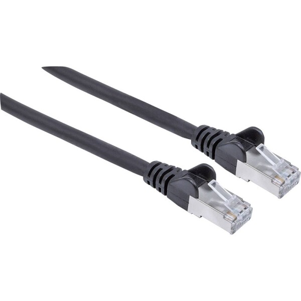 Intellinet 737081 RJ45 sieťové káble, prepojovacie káble CAT 6A S/FTP 20.00 m čierna fóliové tienenie, tienenie pletivom, bez halogénov 1 ks; 737081