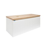 Kúpeľňová skrinka pod umývadlo Naturel Savona 118x43x44, 8 cm biela lesk, doska dub halifax SAVONA120BIDDH SAVONA120BIDDH