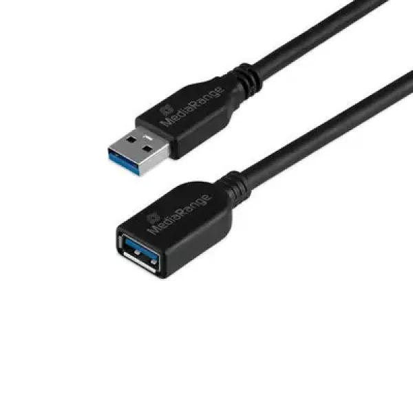 MediaRange MRCS241 čierna / Predlžovací kábel USB-A / USB 3.0 / 5 Gbit/s / 5 m (MRCS241)