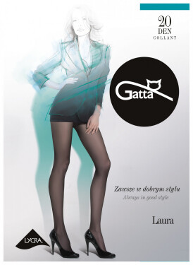 Dámske pančuchové nohavice Gatta Laura 20 den 5-XL, 3-Max grafit/dek.šedá 3max