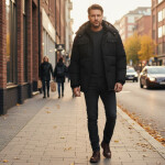 Pánska bunda WY3882H/GN Black - Geografické Nórsko L černá