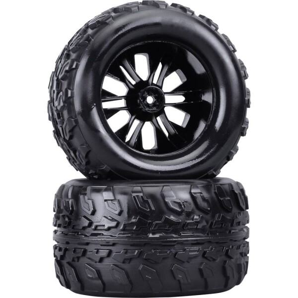 Reely 1:10 monster truck kompletné kolesá čierna 2 ks; RE-6747333