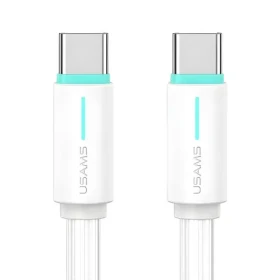 USAMS SJ734 biela / Dátový kábel / USB-C - USB-C / PD 60W / 1 m (SJ734USB02)