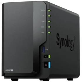 Synology DiskStation DS225+ / 2x HDD / Intel Celeron J4125 @ 2.7GHz / 2GB RAM / 2x USB 3.2 / 1x GLAN / 1x2.5GLAN (DS225+)