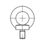 TOOLCRAFT TO-9981870 závesné skrutky M24 DIN 580 ocel pozinkované žiarom 10 ks; TO-9981870