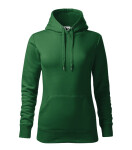 Dámska mikina s kapucňou bottle green L