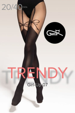 GIRL-UP - 07 Vzorované pančuchy nero 3-M