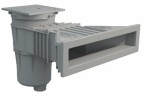 Iml Superskimmer 17,5 l s mosadznými závitmi, svetlo šedý (RAL7004), pre fóliové bazény
