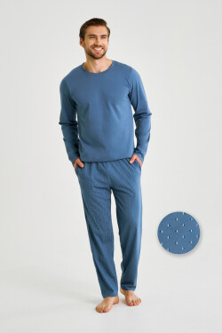 3474 PÁNSKE DLHÉ PYŽAMO LORENZO M-2XL JEANS M