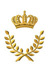 Rám pre výšivku monogramu koruny a vavrínu
