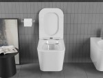 MEXEN/S - Teo Závesná WC misa vrátane sedátka s slow-slim, duroplast, biela 30850600
