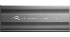 OWC Thunderbolt Go Dock strieborná / Dokovacia stanica / 2x Thunderbolt 4 / USB-C / SD čítačka / 90W PD (OWCTB4DKG11P)