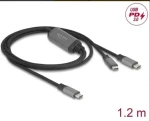 DeLock USB-C (M) - USB-C (M) / Kábel / Power Delivery 3.0 / 100 W / 20 V/5 A / 1,2 m (81271)