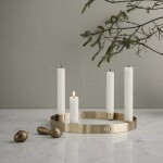 Ferm LIVING Mosadzný adventný svietnik Circle Brass