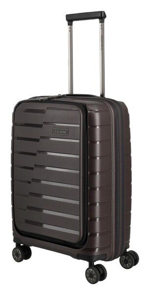 Palubný kufor na notebook Travelite Air Base 4w S Front pocket Coffee