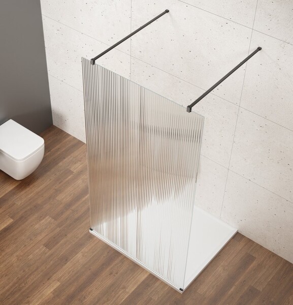 GELCO - VARIO BLACK jednodielna sprchová zástena do priestoru, sklo nordic, 1200 GX1512-02