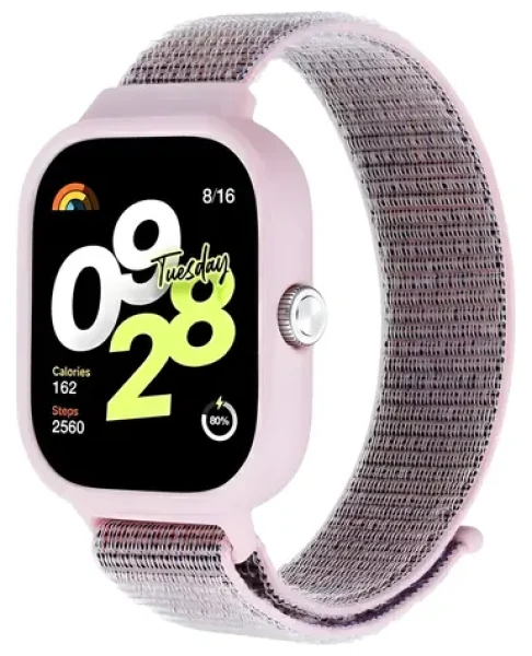 Beline Opasok Redmi Watch 4 ružová / Opasok pre chytré hodinky / nylonový / suchý zips