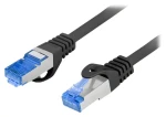 Lanberg CAT6a čierna / Patch kábel / S/FTP / LSZH / 1m (PCF6A-10CC-0100-BK)
