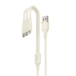 Dudao Dátový kábel L7SE 3v1 / USB-A / 2x USB-C / Lightning 66W / 1.2 m / béžová (156311)